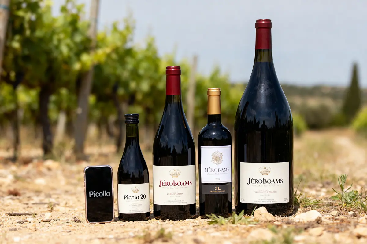 Tailles des bouteilles de vin : Noms, formats et guide complet